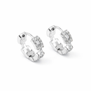 Brincos Huggie Square Radiance