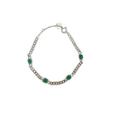 Pulseira quatro diamantes Verdes