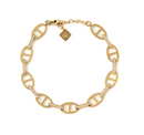 Pulseira Elos Geométricos com Zircônias Cravejadas