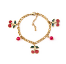 Pulseira Aço Cerejas e Charmes