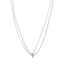 Colar em aço coração com pérolas