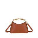 Mala de mão com pega dourada