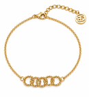 Pulseira Dourada com Elos Entrelaçados