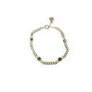 Pulseira quatro diamantes Verdes