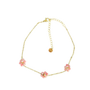 Pulseira Pé Aço Flores