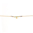 Pulseira em aço com pedras e pendente