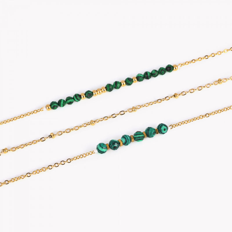 Conjunto pulseiras básicas verdes