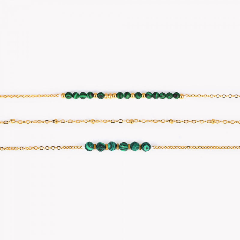 Conjunto pulseiras básicas verdes