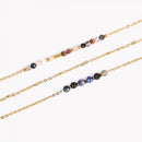 Conjunto pulseiras em aço pedras básicas