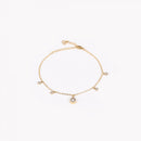 Pulseira de pé brilhante oval