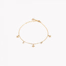 Pulseira de pé aço folha