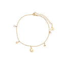 Pulseira de pé aço lua