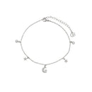 Pulseira de pé aço lua