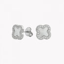 Brincos madrepérola trevo