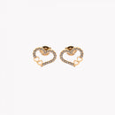 Brincos em aço corações pequenos