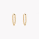 Argolas retangular com textura