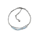 Pulseira de pé com perolas azul