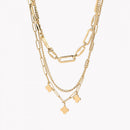 Pack colares aço flores