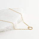 Colar em aço com zircônias prego