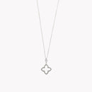 Colar trevo com zircônias e brilhante