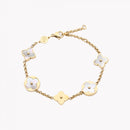 Pulseira em aço flores