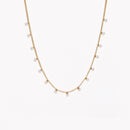 Colar choker em aço com zircônias