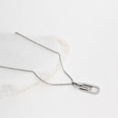 Colar em aço com pendente duplo